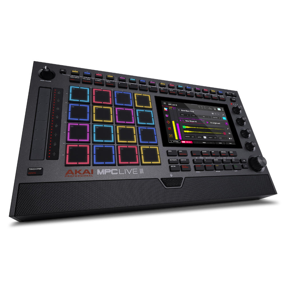 AKAI Professional アカイプロフェッショナル MPC Live III スタンドアローン ポータブル音楽制作スタジオ 本体画像 斜め 2
