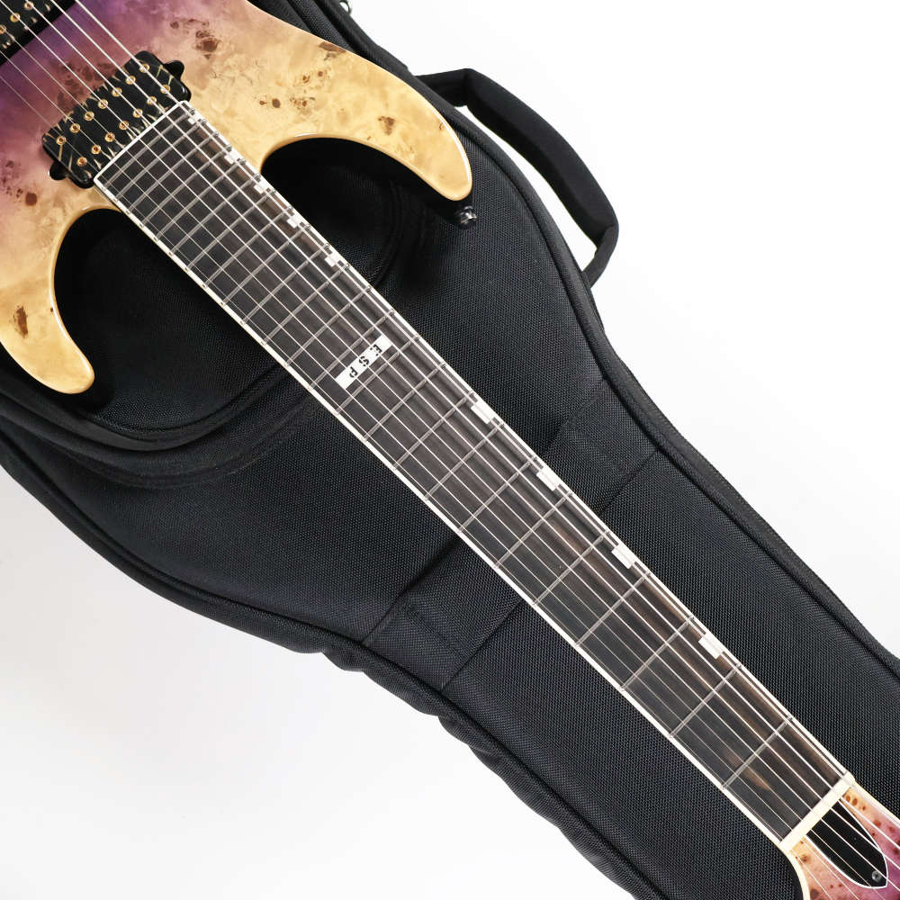 【中古】 7弦エレキギター ESP E-II SERIES M-II 7NT HS Purple Natural Fade Buckeye Burl Maple Top HIPSHOT FIXED ブリッジ搭載 2021年製 ネック