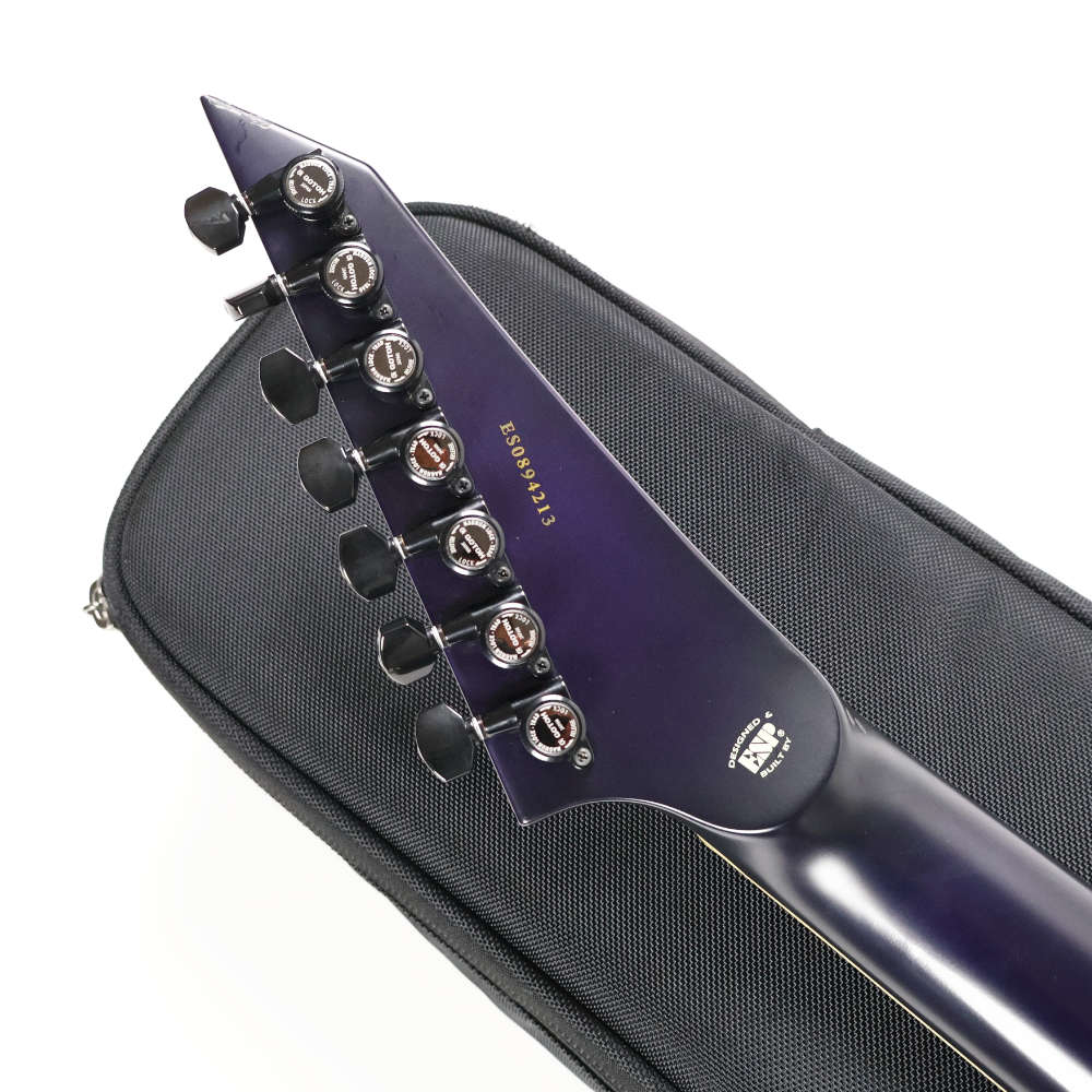 【中古】 7弦エレキギター ESP E-II SERIES M-II 7NT HS Purple Natural Fade Buckeye Burl Maple Top HIPSHOT FIXED ブリッジ搭載 2021年製 ヘッド裏画像