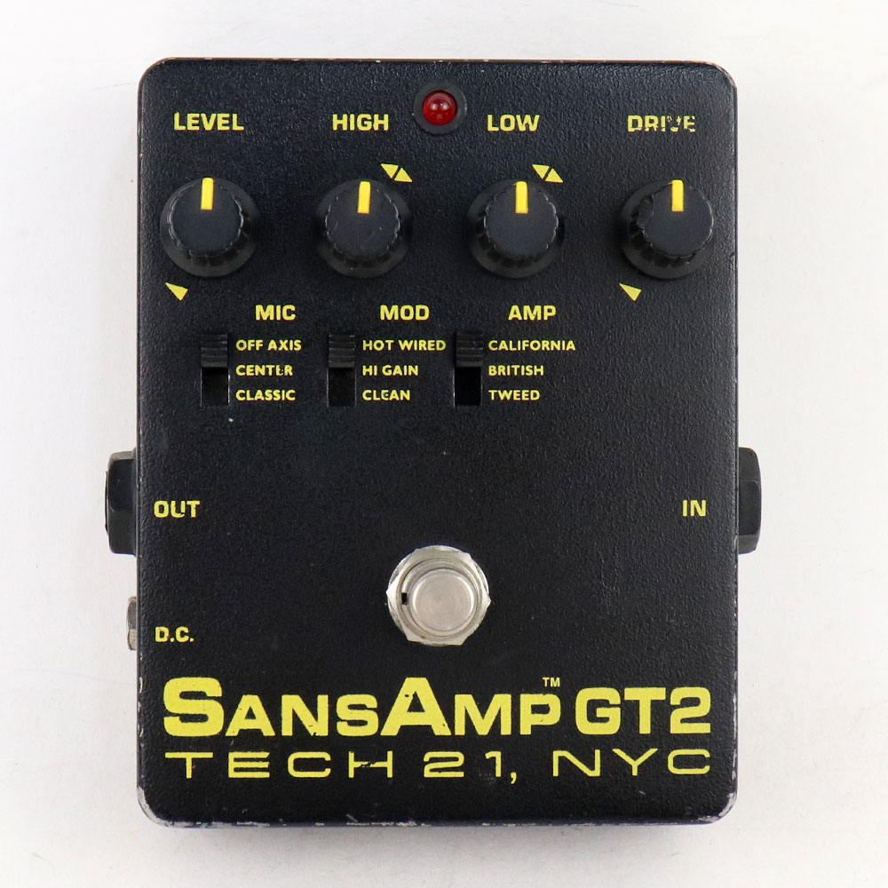 【中古】 TECH21 SansAmp GT2 アンプシミュレーター ギターエフェクター 正面