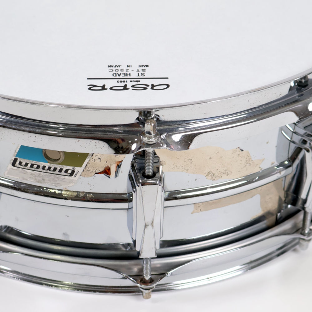 【中古】 スネアドラム ラディック Ludwig LM410 Supersensitive 14×5 スネアドラム メッキ剥がれ