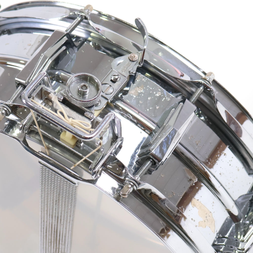 【中古】 スネアドラム ラディック Ludwig LM410 Supersensitive 14×5 スネアドラム メッキ剥がれ
