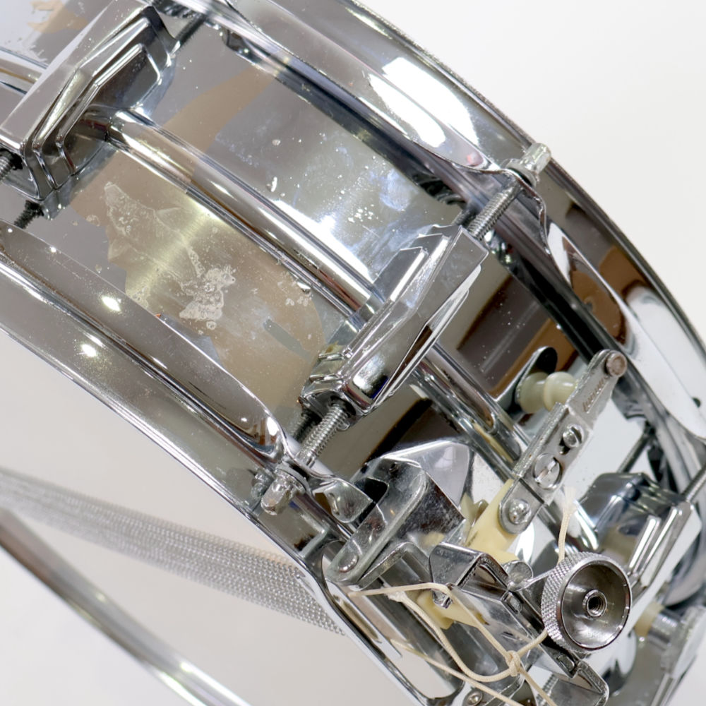 【中古】 スネアドラム ラディック Ludwig LM410 Supersensitive 14×5 スネアドラム メッキ剥がれ