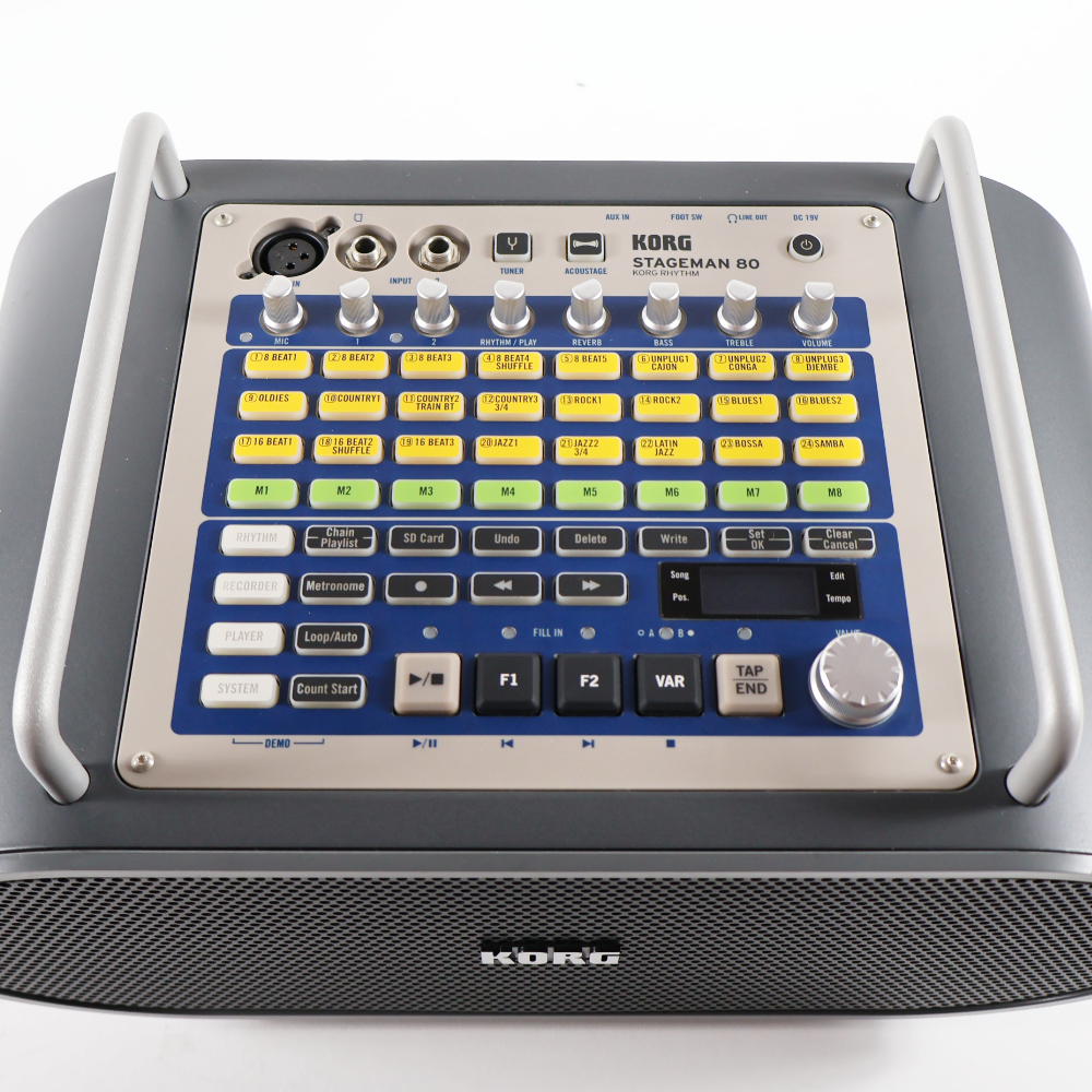 【中古】 ポータブルPAアンプ KORG STAGEMAN 80 天板