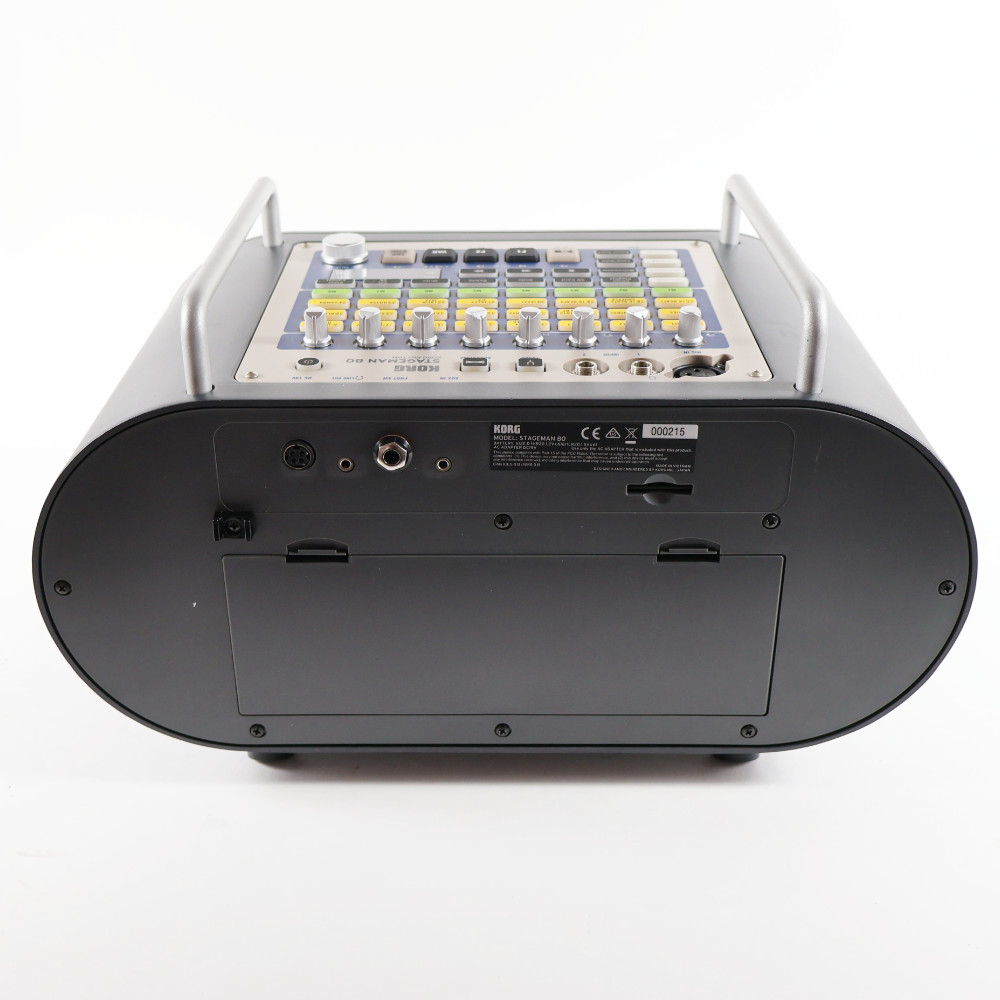 【中古】 ポータブルPAアンプ KORG STAGEMAN 80 背面