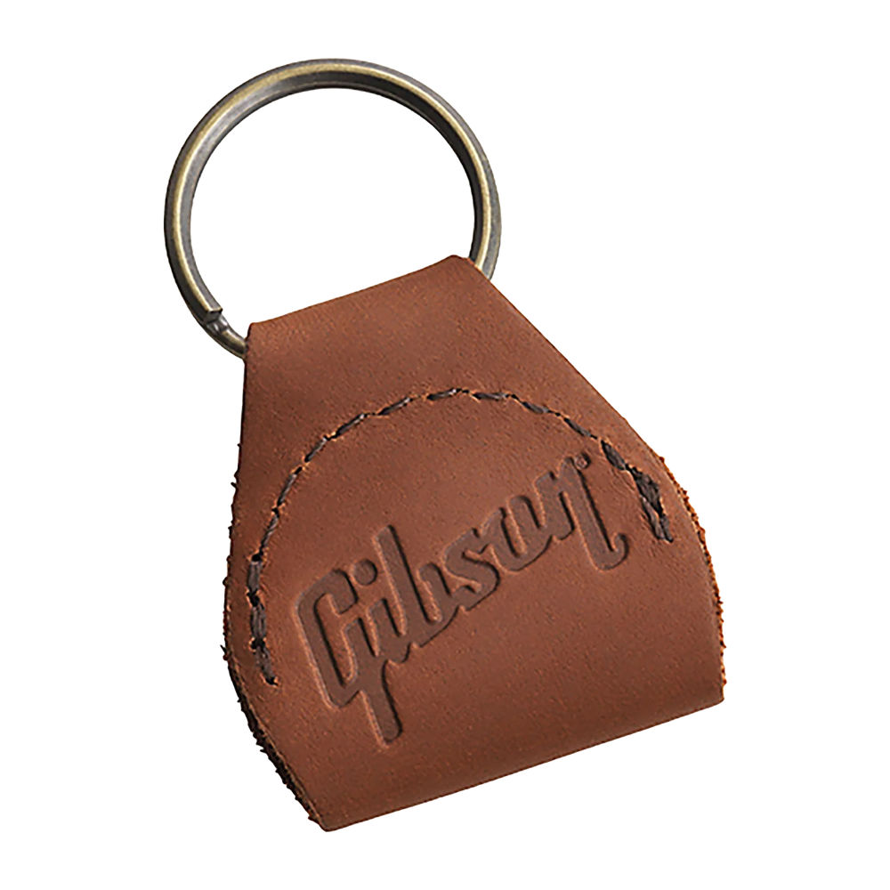 Gibson ギブソン AKYC-BRN Premium Leather Pickholder Keychain Brown ピックホルダーキーチェーン