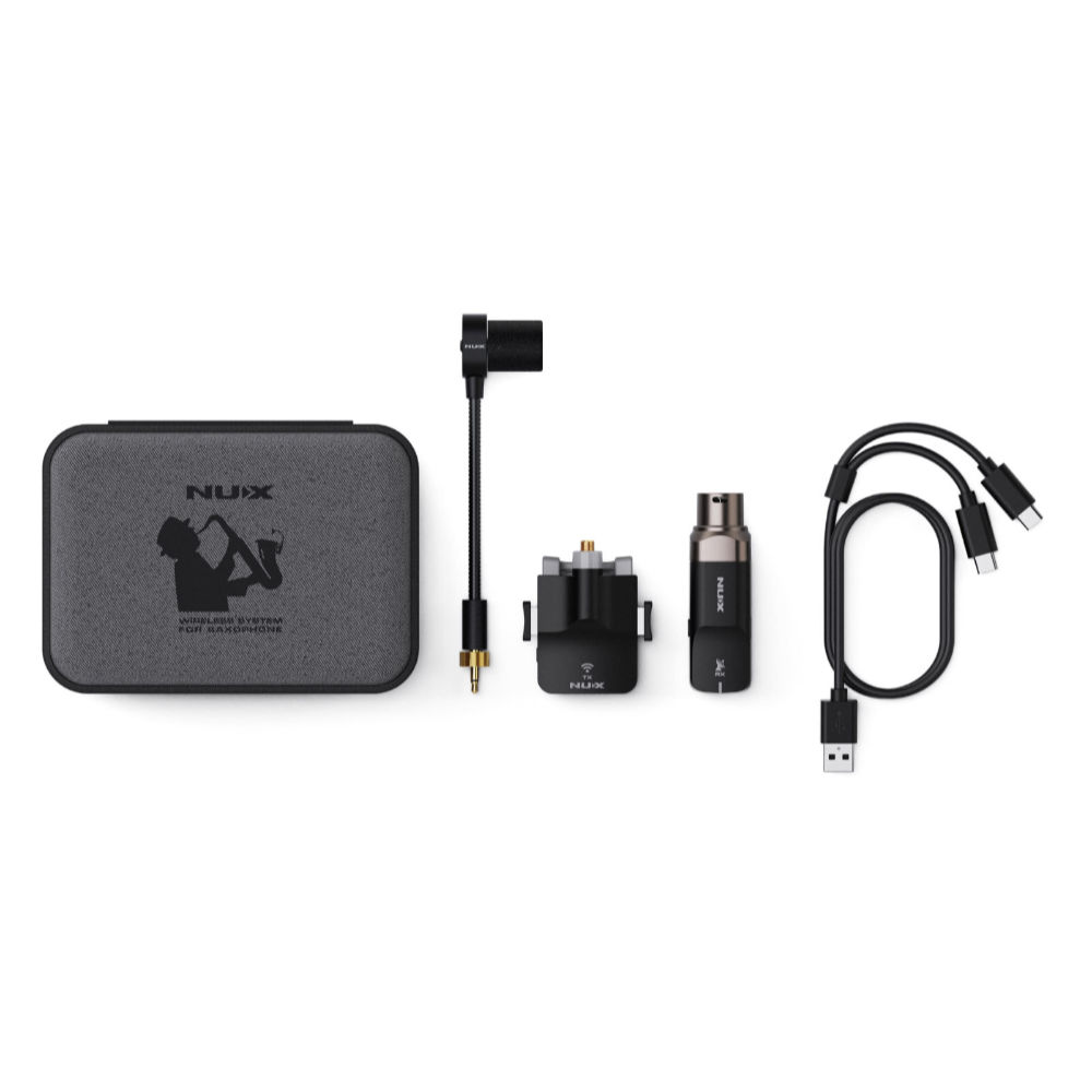 NUX ニューエックス B-6 サックス用マイク 2.4GHz ワイヤレスシステム 付属品