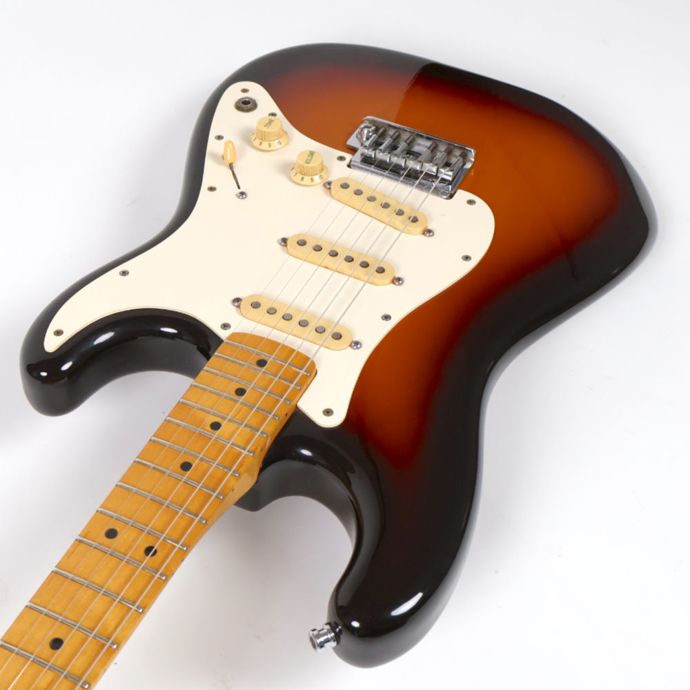【中古】 Fender USA フェンダー STANDARD STRATOCASTER Brown Sunburst Dan Smith 1984年製 ストラトキャスター エレキギター ネックジョイント側