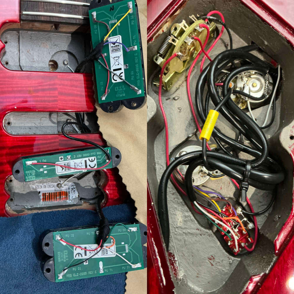 【中古】 エレキギター PRS 509 10Top Ruby 2017年製 Paul Reed Smith ポールリードスミス 希少な509 Regular Neck 内部