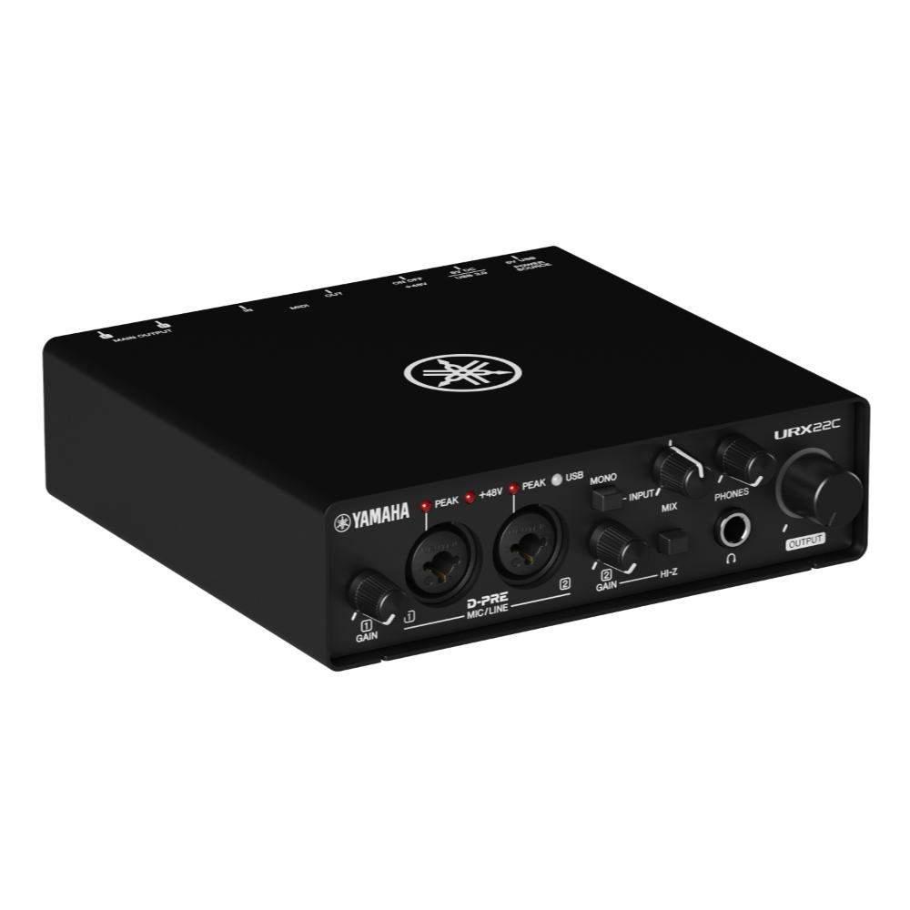 YAMAHA ヤマハ URX22C USBオーディオインターフェース 左斜めアングル画像