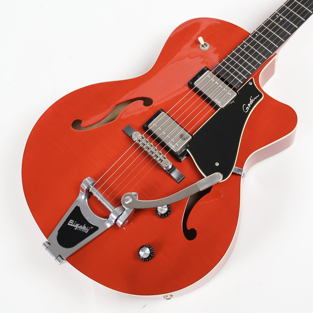 中古】Godin ゴダン 5th Avenue Uptown GT w/Bigsby Tr Red フル
