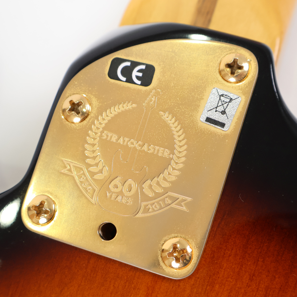 【中古】 Fender USA フェンダー 60th Anniversary Commemorative Stratocaster 2-Color Sunburst ストラトキャスター エレキギター 詳細画像