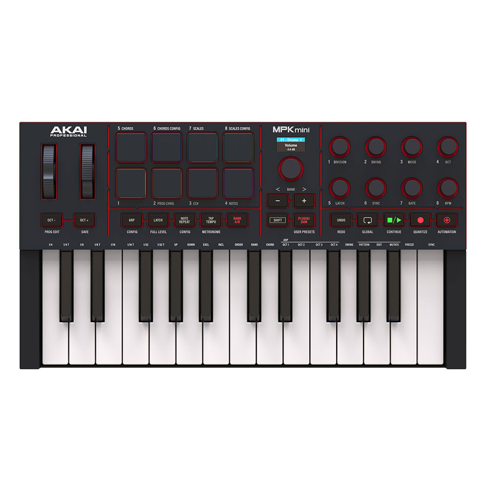 AKAI Professional アカイプロフェッショナル MPK mini IV Black 25鍵盤 USB-C MIDIキーボード コントローラー