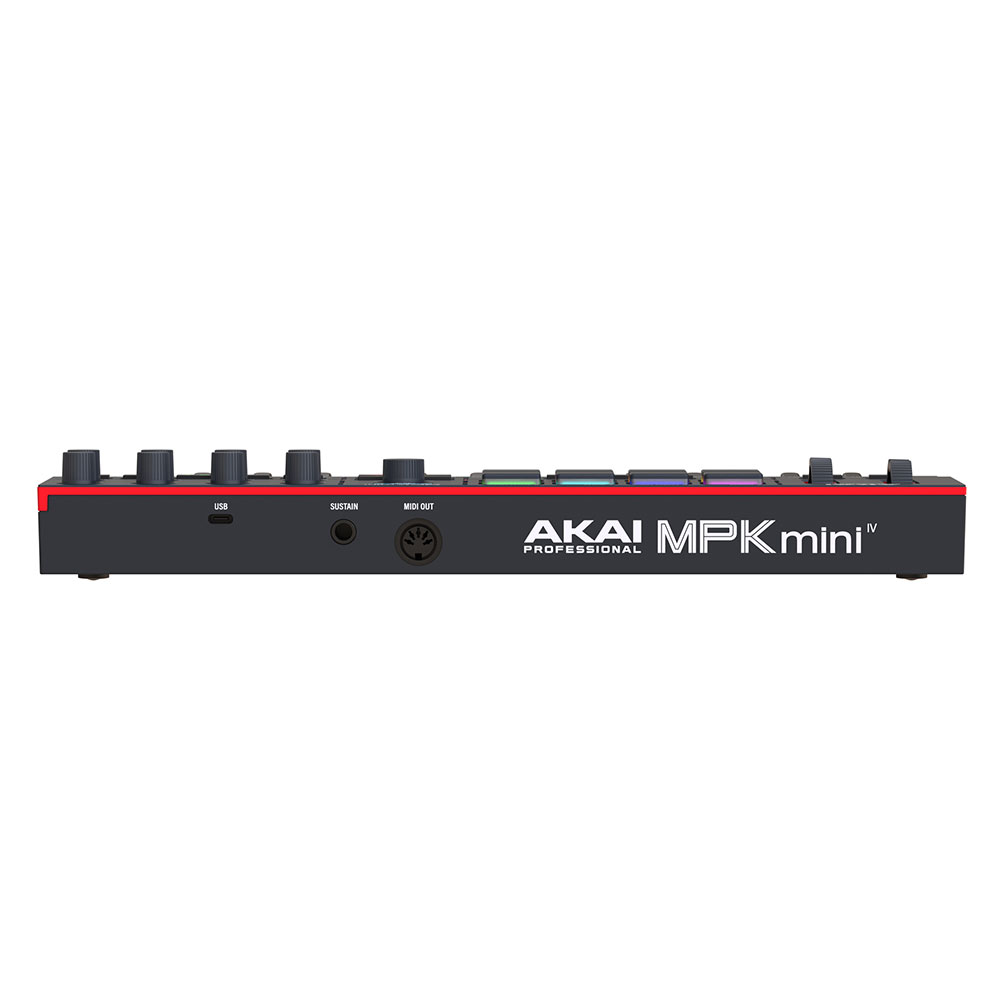 AKAI Professional アカイプロフェッショナル MPK mini IV Black 25鍵盤 USB-C MIDIキーボード コントローラー 背面