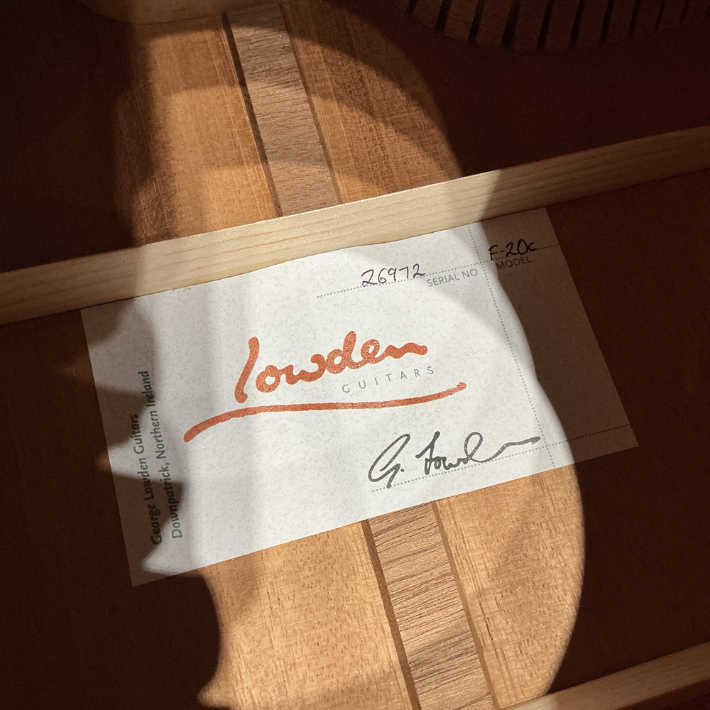 【中古】 アコースティクギター Lowden F-20C 2023年製 ローデン 内部