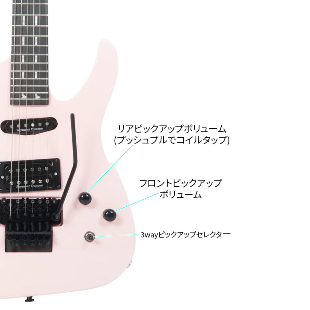 PEAVEY ピーヴィー Adrian Vandenberg Signature Guitar Rock-it Pink エレキギター コントロール