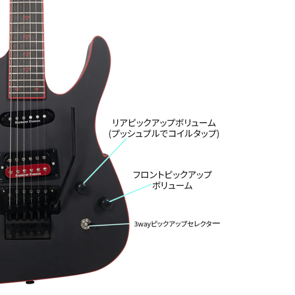 PEAVEY ピーヴィー Adrian Vandenberg Signature Guitar Matte Black エレキギター コントロール
