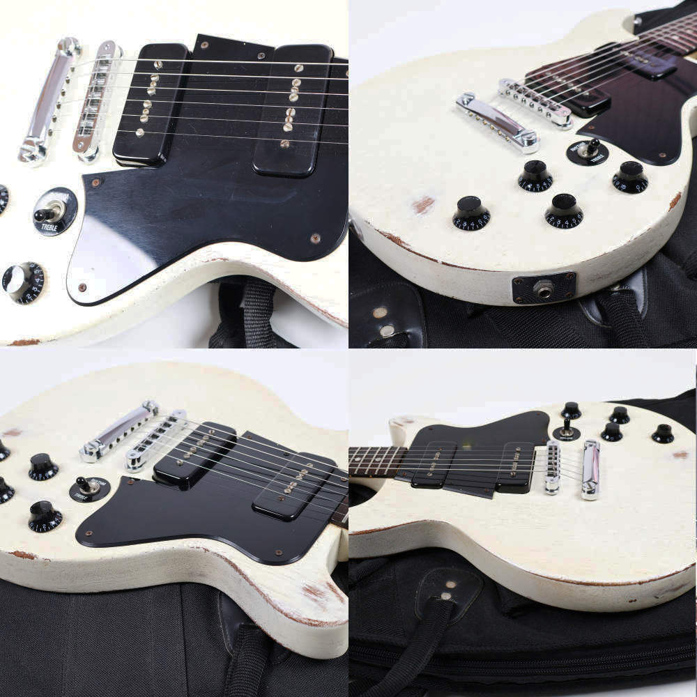 【中古】 エレキギター Gibson Les Paul Faded Double Cutaway Worn White 2006年製 Junior Special スタイル ギブソン レスポールフェイデッド 傷 2