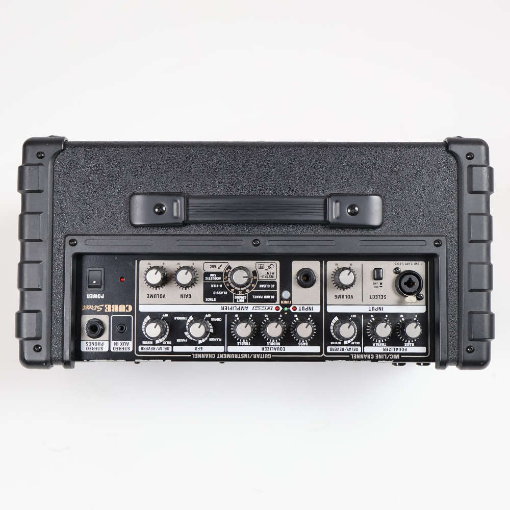 【中古】 ギターアンプ ローランド ROLAND CUBE Street BK 乾電池駆動パフォーマンス用ステレオアンプ ギターアンプ コントロールパネル