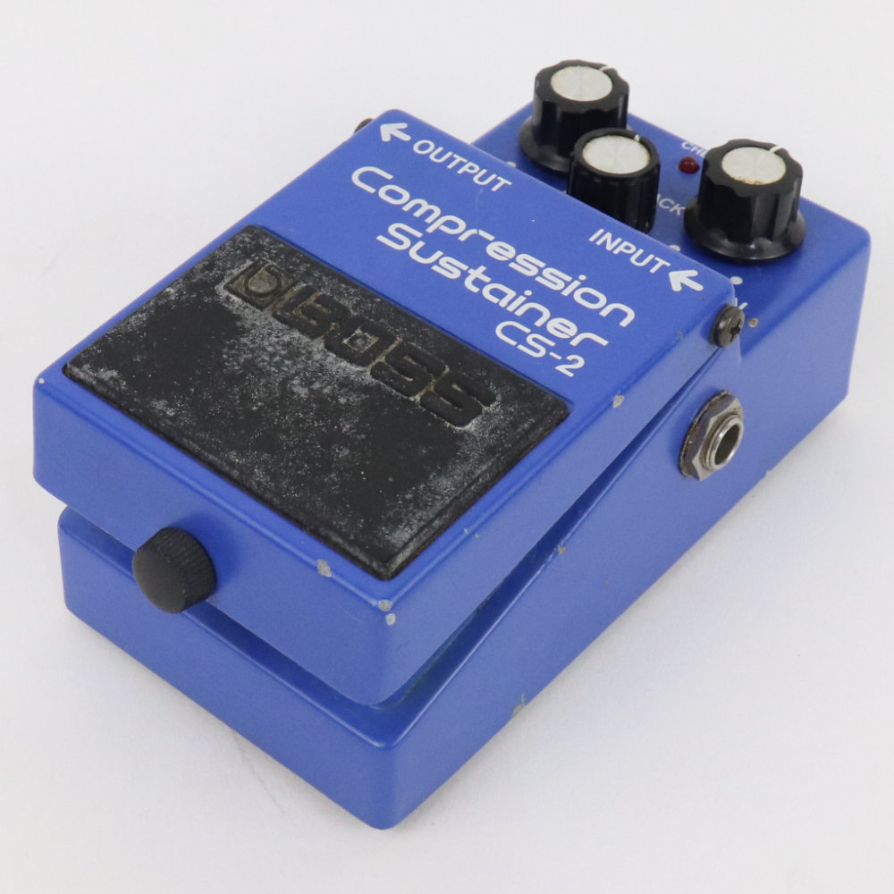 【中古】コンプレッサー エフェクター BOSS CS-2 Compression Sustainer Made in Japan ギターエフェクター 側面