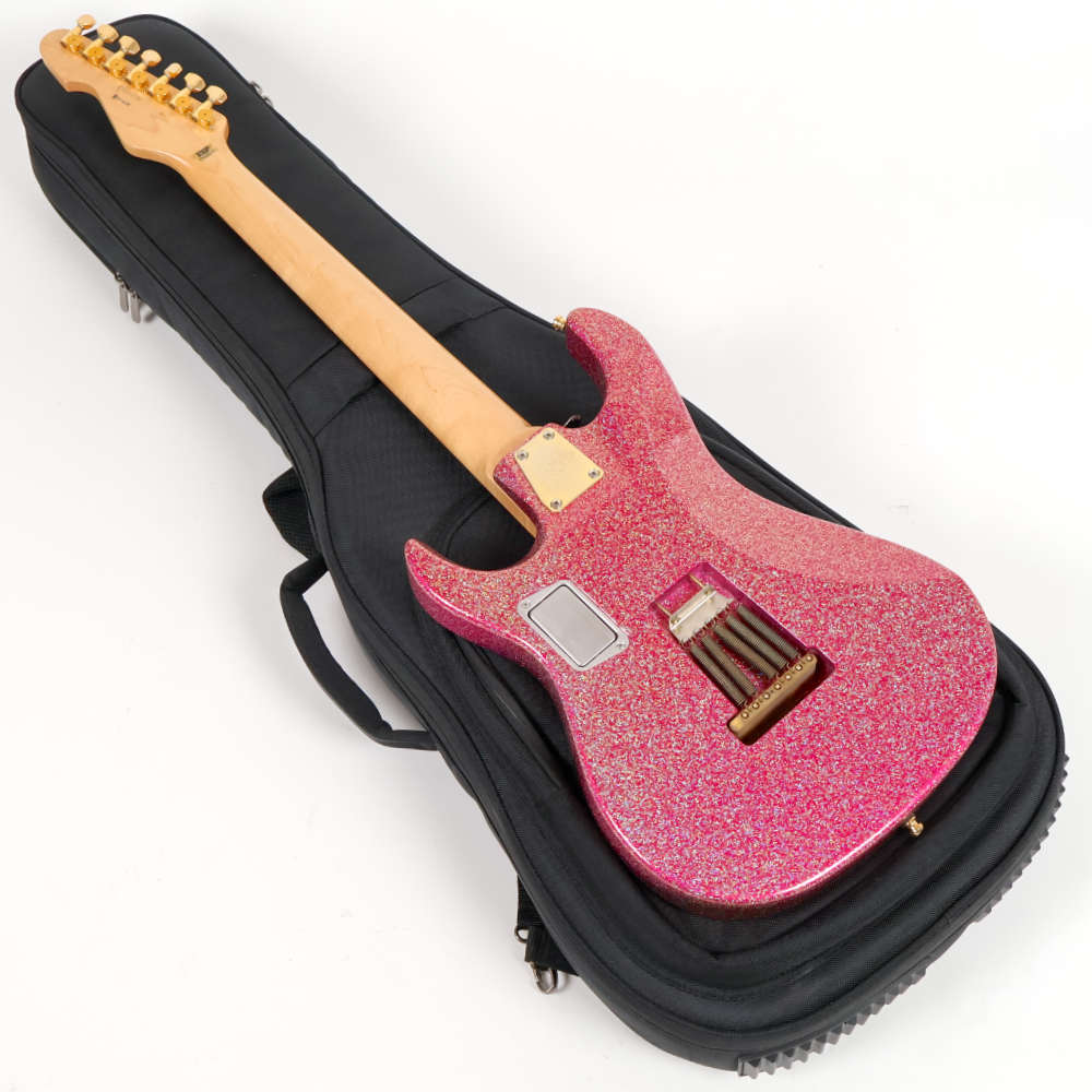 【中古】 エレキギター ESP SNAPPER-7 Ohmura Custom Twinkle Pink with EMG 大村孝佳氏モデル 7弦 EMG ツインクルピンク ボディバック