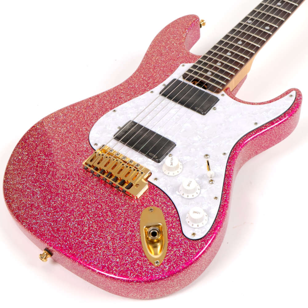 【中古】 エレキギター ESP SNAPPER-7 Ohmura Custom Twinkle Pink with EMG 大村孝佳氏モデル 7弦 EMG ツインクルピンク トップ