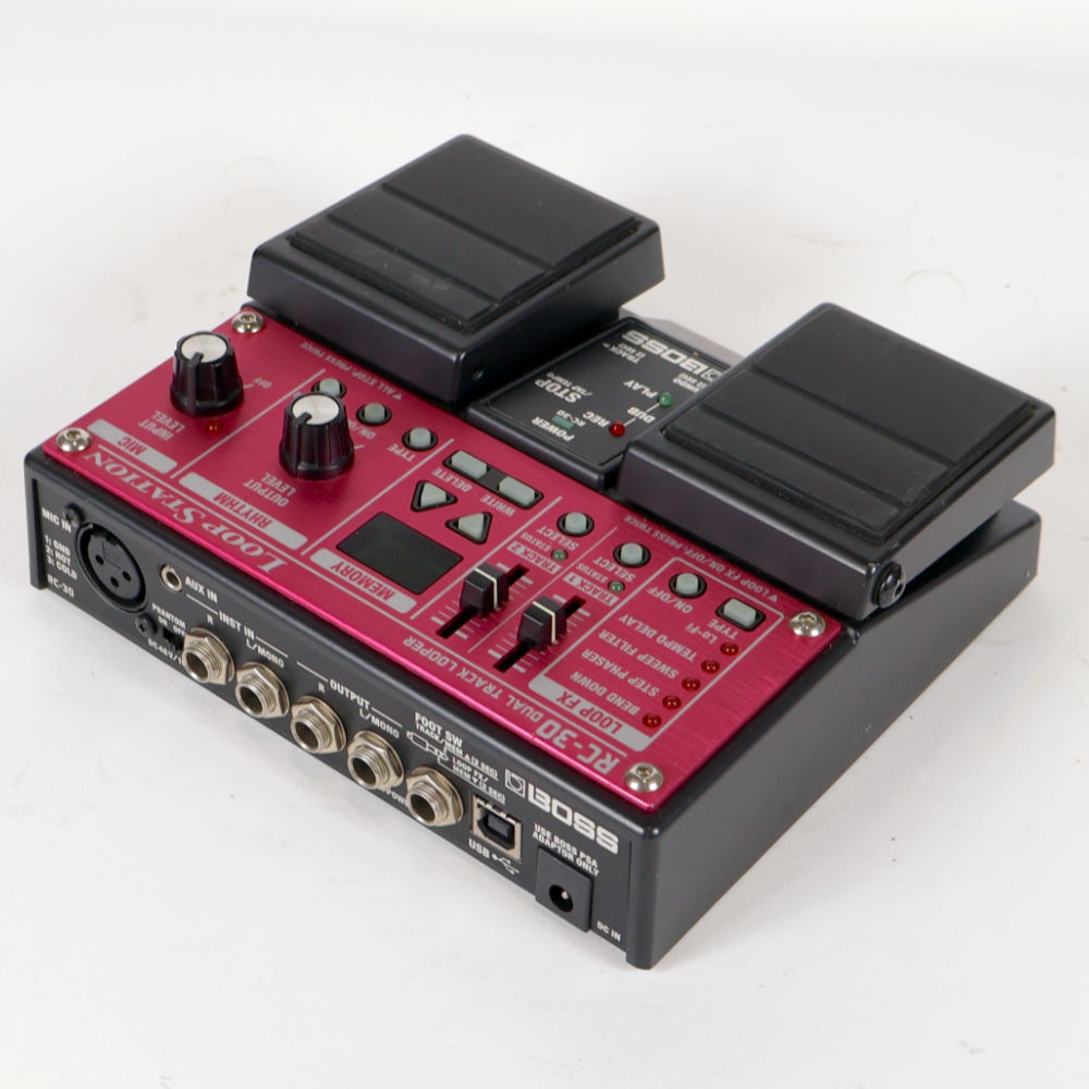 【中古】 ルーパー ループステーション BOSS RC-30 LOOP STATION 最大3時間の録音 99フレーズのメモリー 左サイド