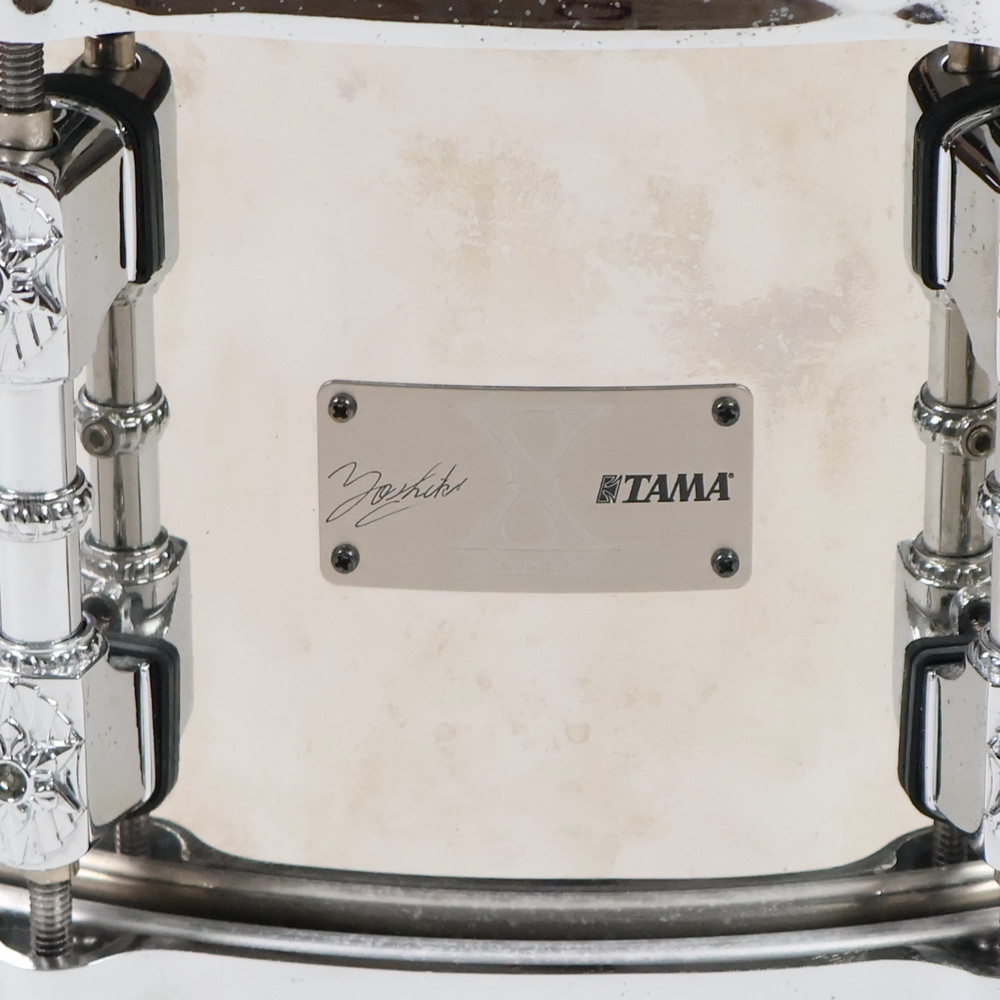 【中古】YOSHIKIモデル スネアドラム タマ TAMA XY146 YOSHIKI -X JAPAN- シグネチャー スネアドラム ロゴ