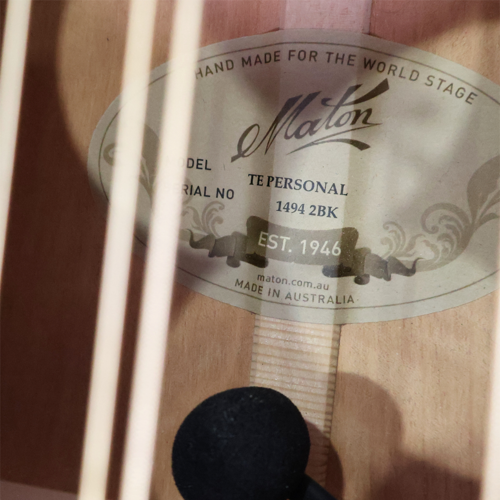 【中古】 アコースティックギター 左用 Maton Custom Shop Series TE Personal Cutaway Left Handed メイトン カスタムショップシリーズ レフティー Lefty 左利き用 T.E. Personal 指板