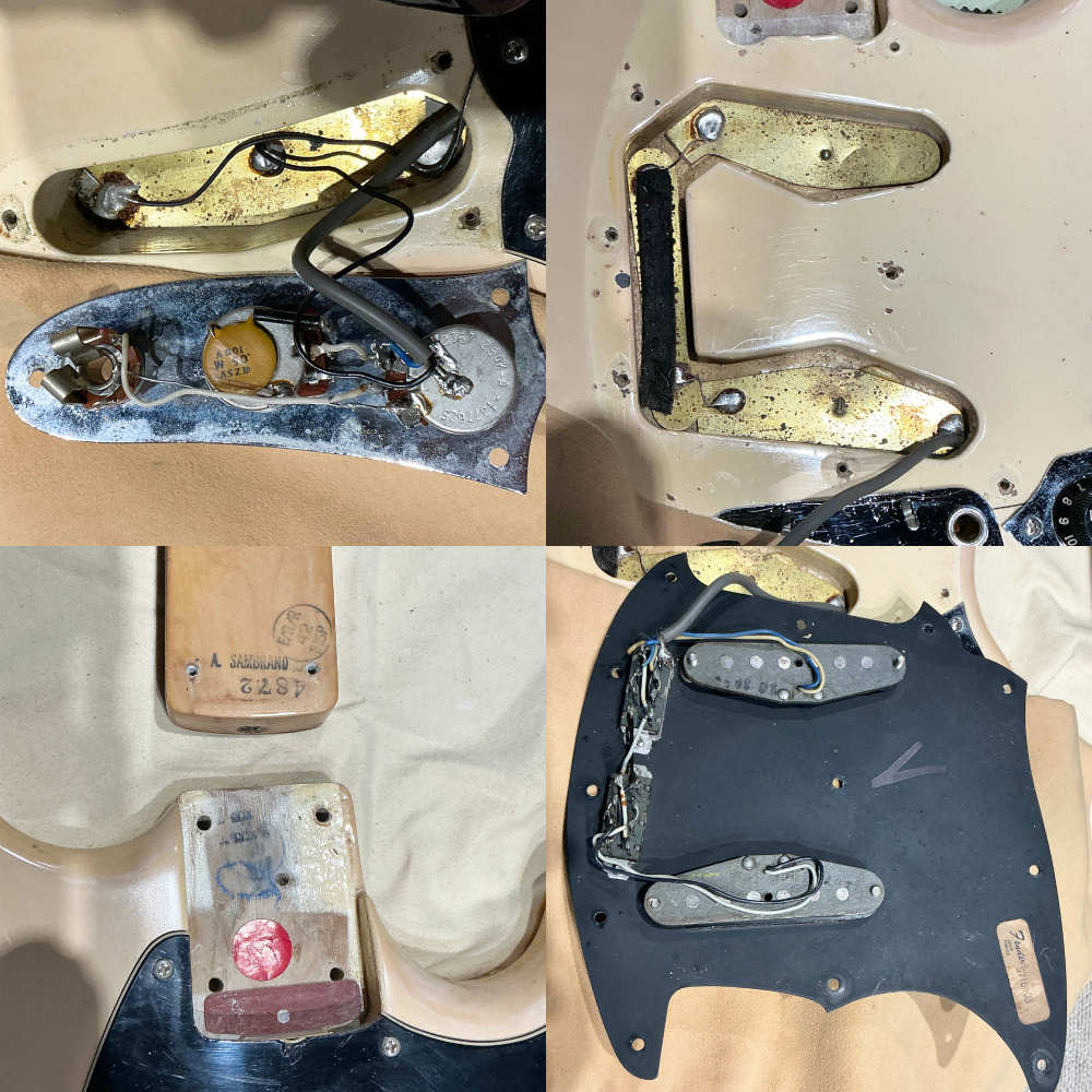 【中古】 エレキギター Fender USA Mustang WH 1977年製 フェンダー ムスタング 内部