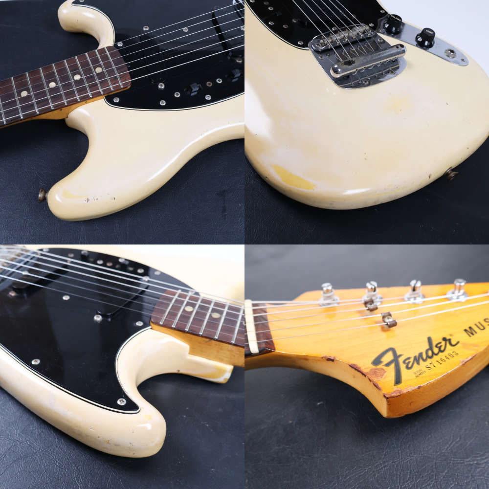 【中古】 エレキギター Fender USA Mustang WH 1977年製 フェンダー ムスタング 傷 