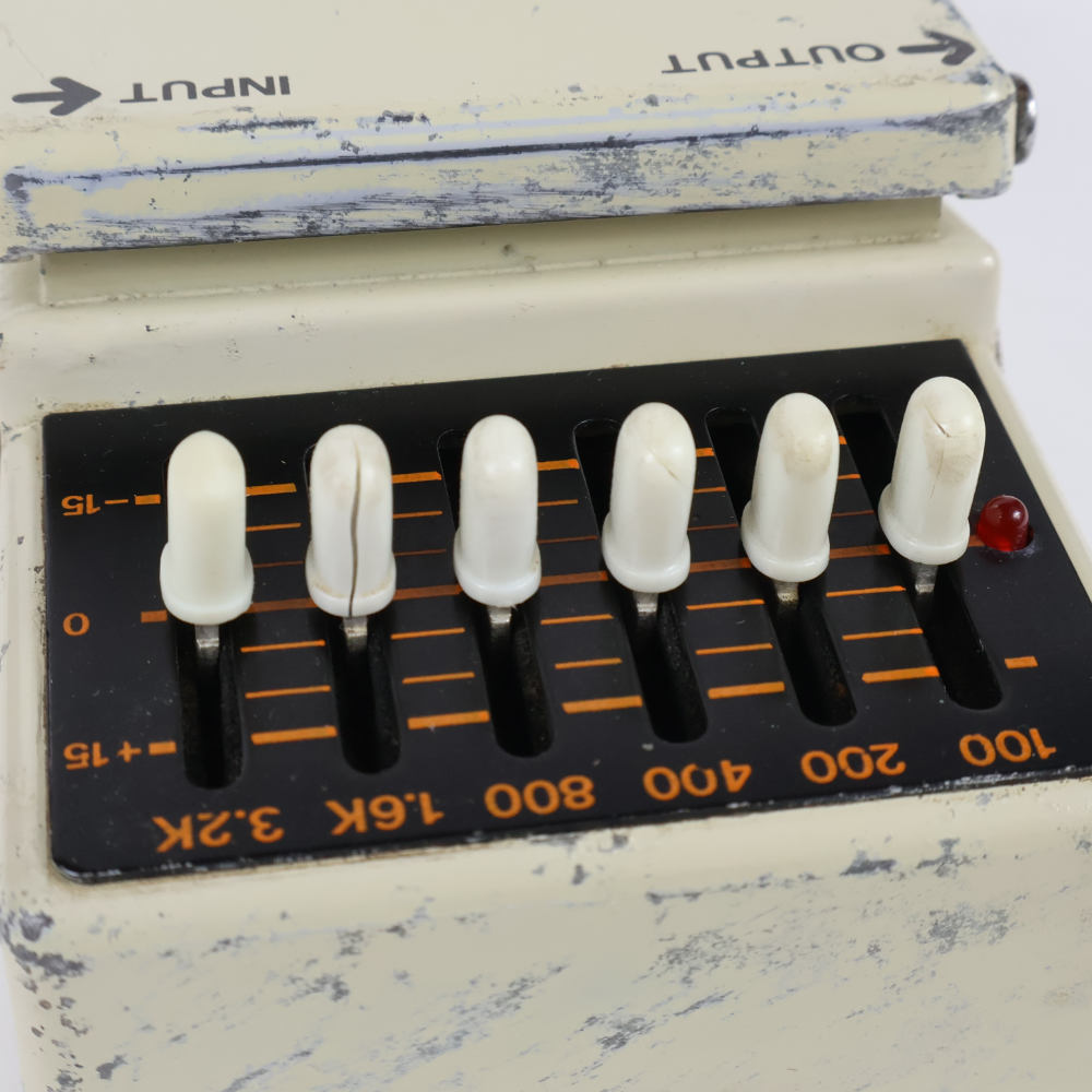 【中古】イコライザー エフェクター BOSS GE-6 Graphic Equalizer 1978年製 Made in Japan Silver Screw 銀ネジ ギターエフェクター つまみ