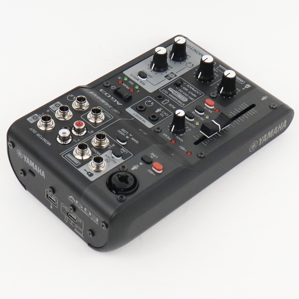 【中古】 ミキサー ヤマハ YAMAHA AG03 mk2 ライブストリーミングミキサー 側面