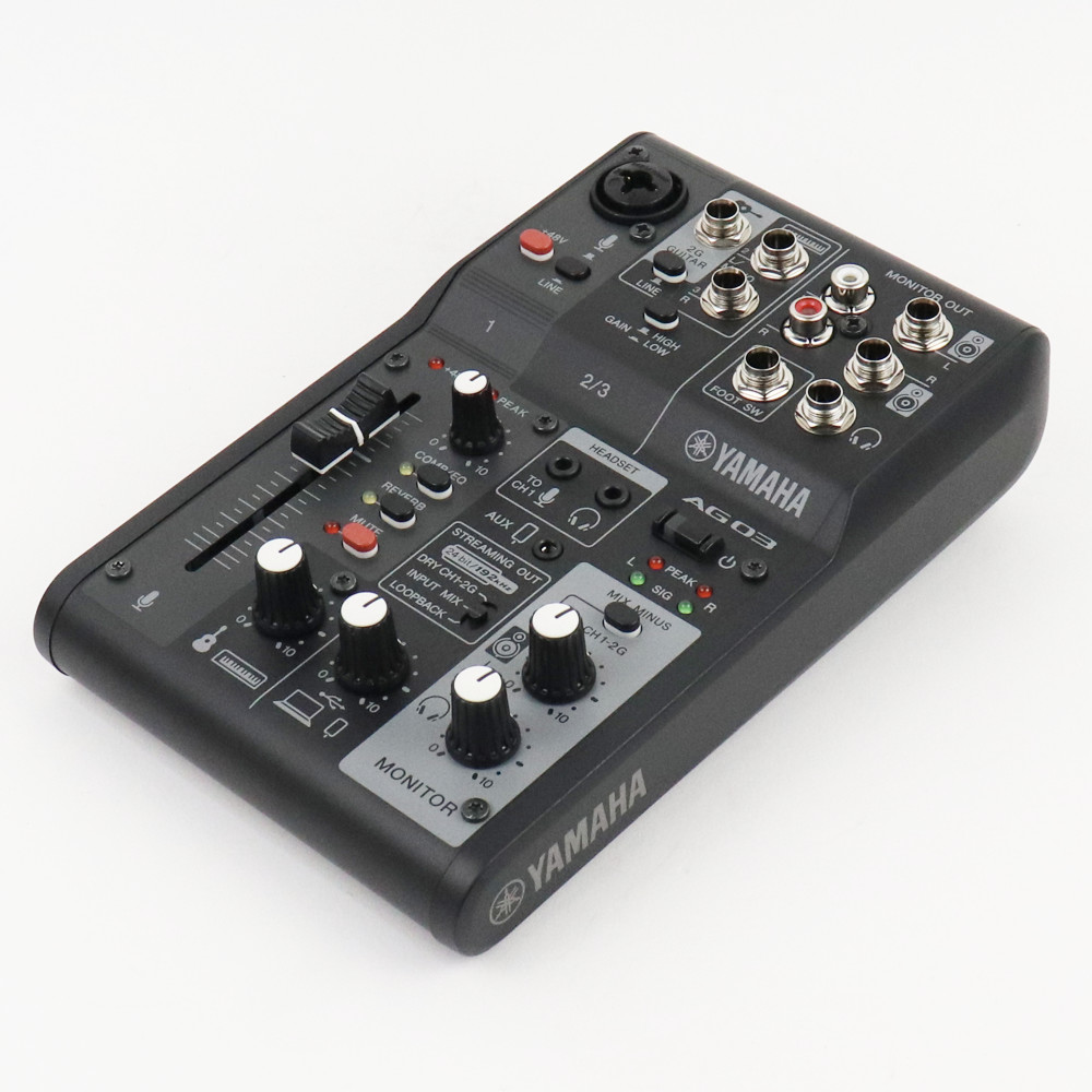 【中古】 ミキサー ヤマハ YAMAHA AG03 mk2 ライブストリーミングミキサー 側面