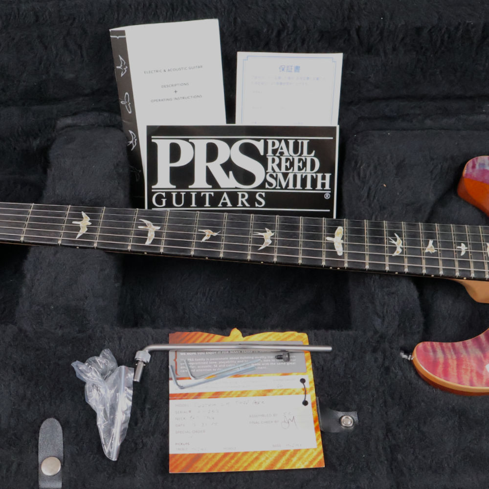 【中古】 エレキギター PRS Custom 24 Floyd Rose 10Top Violet Flame Maple Neck 2014年製 Paul Reed Smith カスタム24 フロイドローズ メイプルネック ポールリードスミス 付属品
