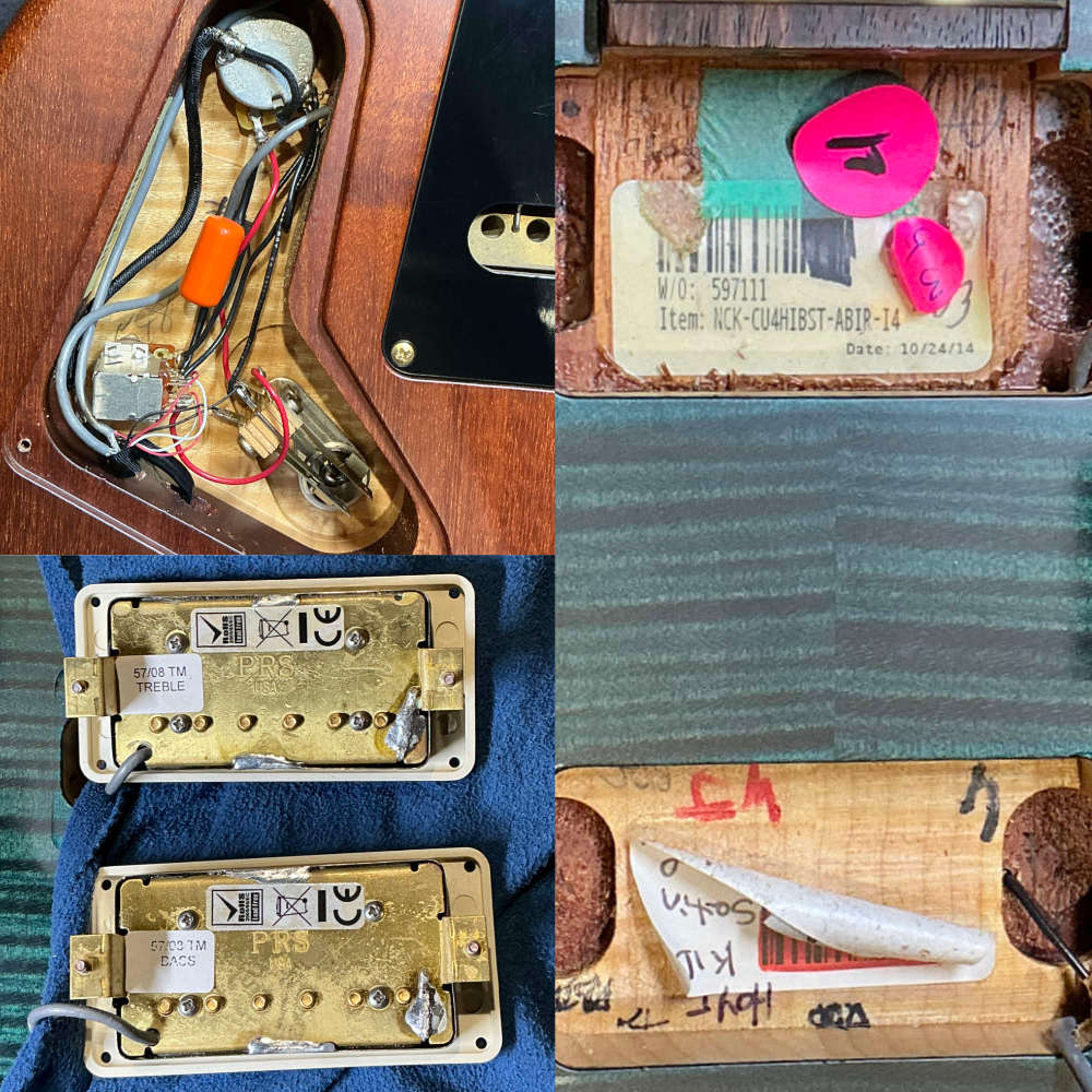 【中古】 エレキギター PRS KID Limited Custom 24 Wood Library 10Top Satin Finish Avalone 2014年製 Paul Reed Smith ポールリードスミス サテンフィニッシュトップ ウッドライブラリー キャビティ内部