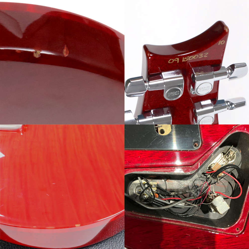 【中古】 エレキギター PRS Custom 24 10Top Scarlet Red 2009年製 3.20kg Paul Reed Smith ポールリードスミス カスタム24 スカーレットレッド ボディ傷
