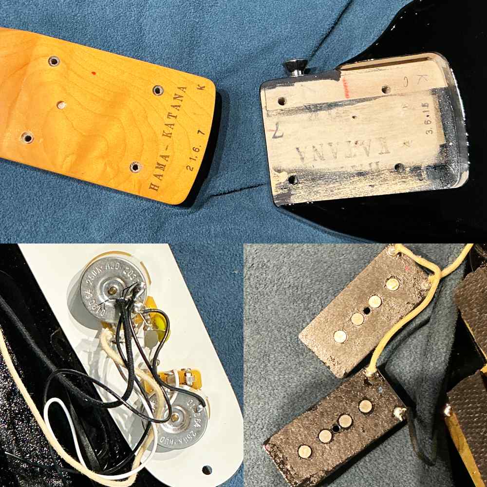 【中古】Fender フェンダー HAMA OKAMOTO KATANA BASS Made in Japan ハマ・オカモト カタナベース エレキベース 内部