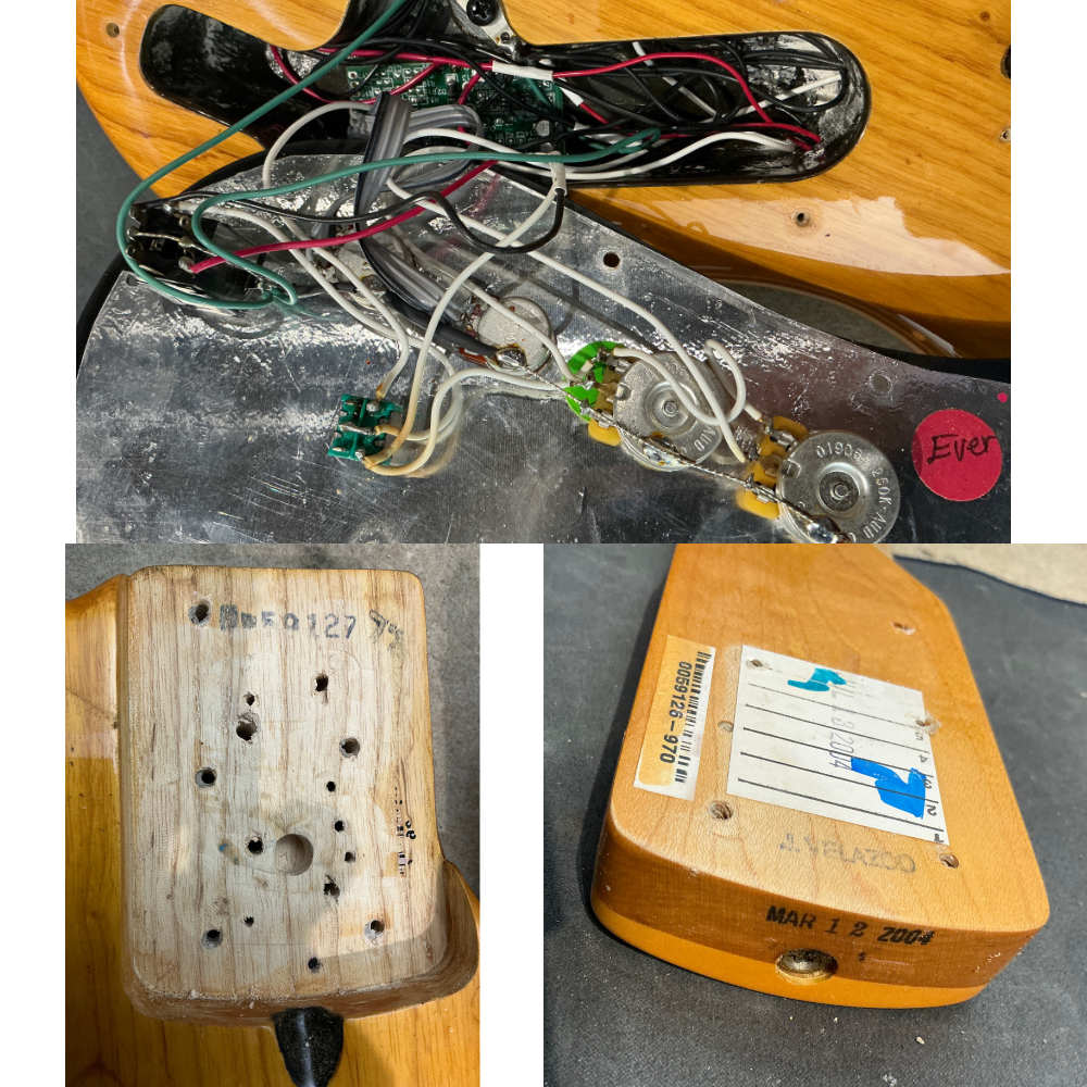 【中古】 5弦エレキベース フェンダー FENDER USA MARCUS MILLER JAZZ BASS V Aged Natural マーカスミラーモデル 内部