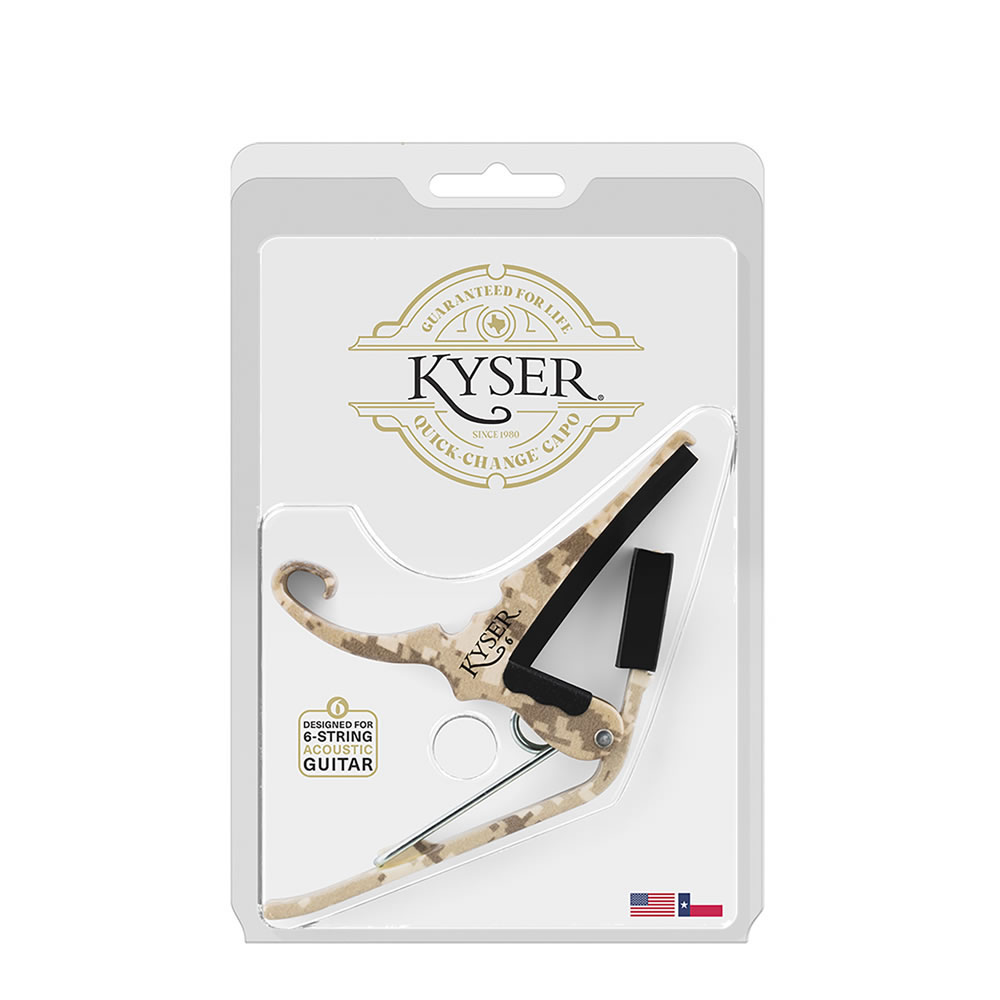Kyser カイザー KG6G4V2A Desert Camo Quick-Change Acoustic Guitar Capo カポタスト アコギ用 パッケージ