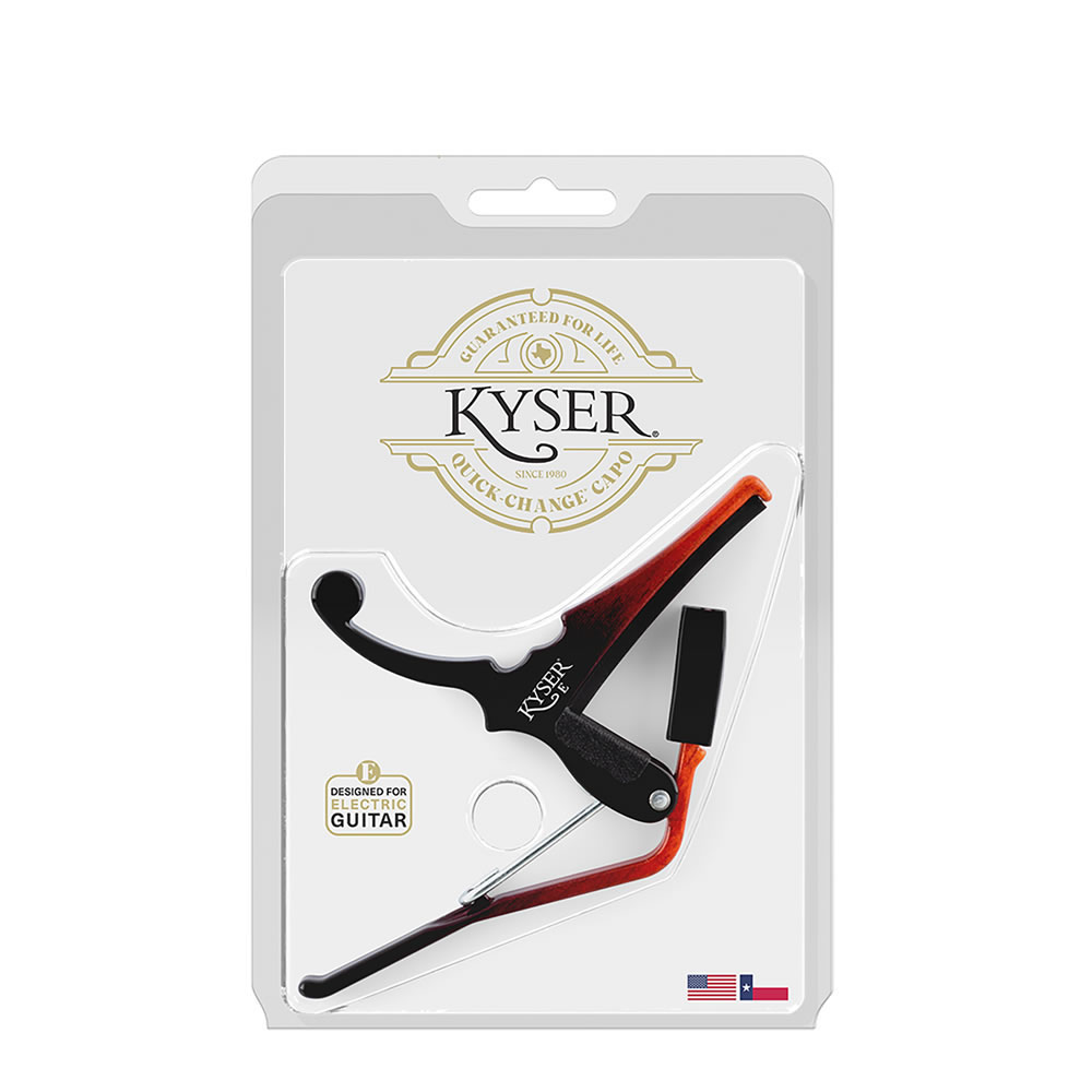 Kyser カイザー KGESNBA Electric Sunburst Quick-Change Electric Guitar Capo カポタスト エレキギター用 パッケージ
