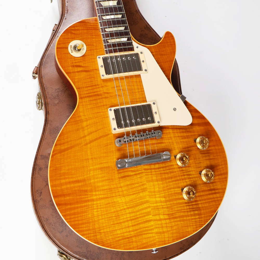 【中古】 Gibson ギブソン Custom Shop Historic collection R9 1959 Les Paul Standard Reissue Hand Selected Lemon Burst 2014年製 レスポール エレキギター ボディ画像 