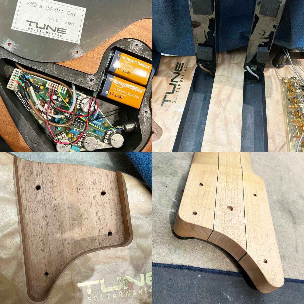 【中古】6弦エレキベース チューン TUNE TWB-6 EX Quilted Maple キルテッドメイプルトップ 内部