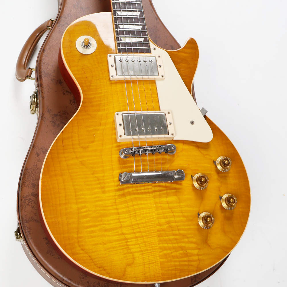 【中古】 Gibson ギブソン Custom Shop Historic Collection Les Paul Standard 1959 Reissue Hard Maple Aged Tom Murphy 2006年製 LPR-9 レスポール スタンダード エレキギター バックパネルサイン入り ボディ画像