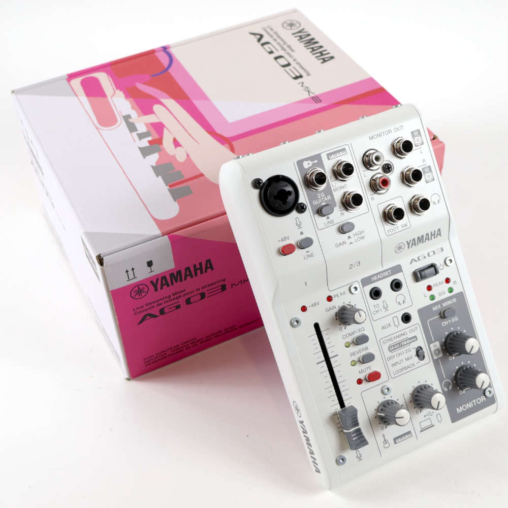 【中古】 ミキサー ヤマハ YAMAHA AG03 mk2 W ライブストリーミングミキサー ホワイト