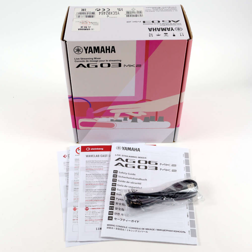 【中古】 ミキサー ヤマハ YAMAHA AG03 mk2 W ライブストリーミングミキサー ホワイト 付属品
