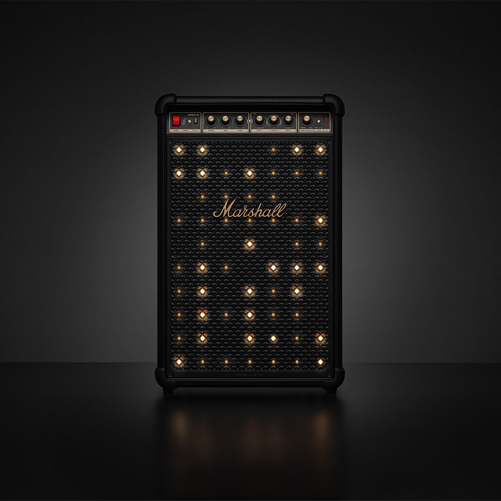 MARSHALL マーシャル Bromley 750 Black and Brass ワイヤレスパーティースピーカー ポータブルスピーカー ライトイメージ画像