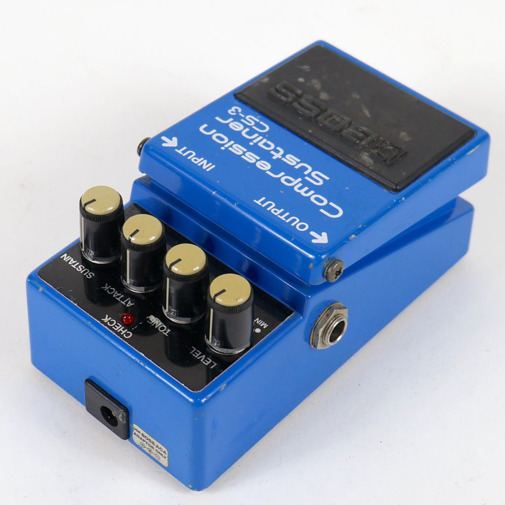 【中古】 コンプレッサー エフェクター BOSS CS-3 Compression Sustainer Made in Japan ギターエフェクター 左サイド