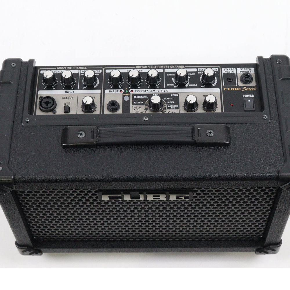 【中古】 ギターアンプ ローランド ROLAND CUBE Street BK 乾電池駆動パフォーマンス用ステレオアンプ ギターアンプ コントロール