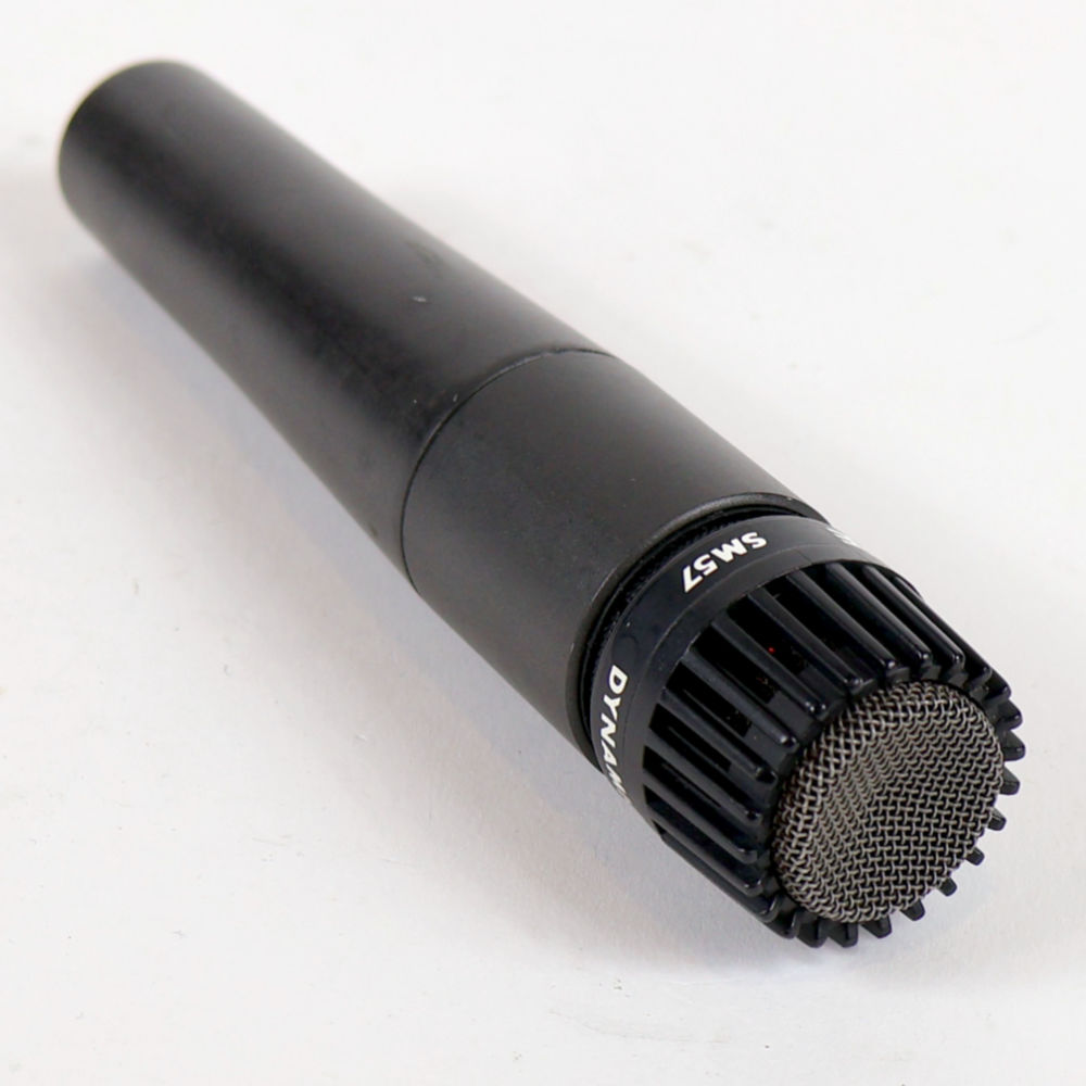 【中古】 マイク ダイナミックマイク 楽器用 SHURE SM57 シュアー 57 ゴーナナ シュア グリル側